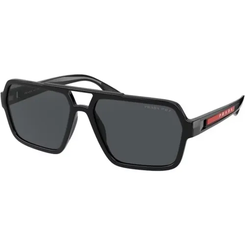 Stylish Sunglasses in Dark Grey Polarized , unisex, Sizes: 59 MM - Prada - Modalova
