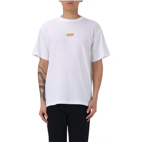 T-Shirts, male, , Size: XS Mini Logo Short Sleeve Tee - Versace Jeans Couture - Modalova