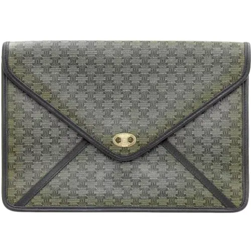 Pre-owned Clutches, female, , Size: ONE SIZE Pre-owned Canvas clutches - Celine Vintage - Modalova