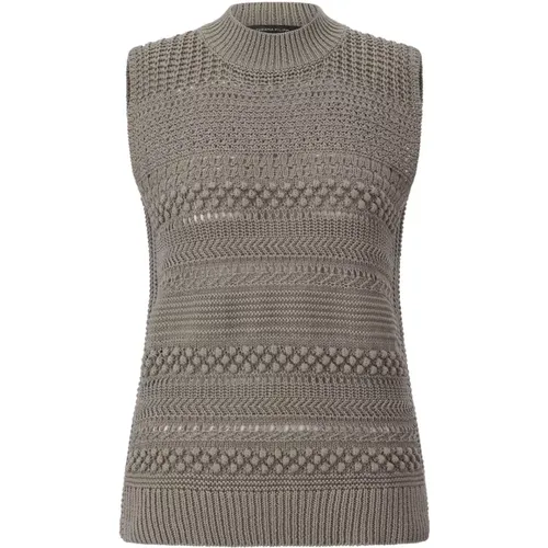 Turtlenecks, female, , Size: 2XS Cotton Knit Sleeveless Pullover - Fabiana Filippi - Modalova