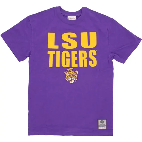 T-Shirts, male, , Size: L LSU Tigers Basketball Team Tee - Mitchell & Ness - Modalova