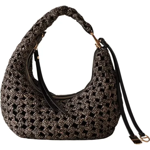 Mini Hobo Bag X11 OP Naturale/Nero , female, Sizes: ONE SIZE - Borbonese - Modalova