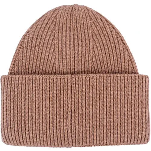 Beanies, male, , Size: ONE SIZE Ribbed Cashmere Beanie Hat - Laneus - Modalova