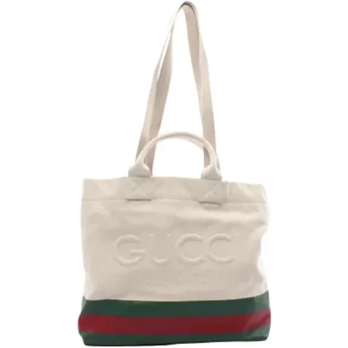 Pre-owned Tote Bags, female, , Size: ONE SIZE Pre-owned Canvas gucci-bags - Gucci Vintage - Modalova