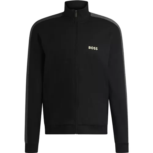 Schwarzer Reißverschluss Pullover , Herren, Größe: L - Hugo Boss - Modalova