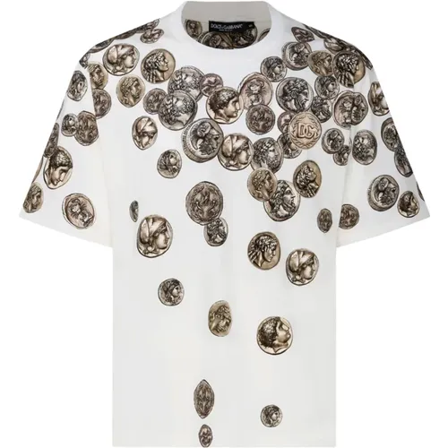 T-Shirt mit Grafikdruck - Dolce & Gabbana - Modalova