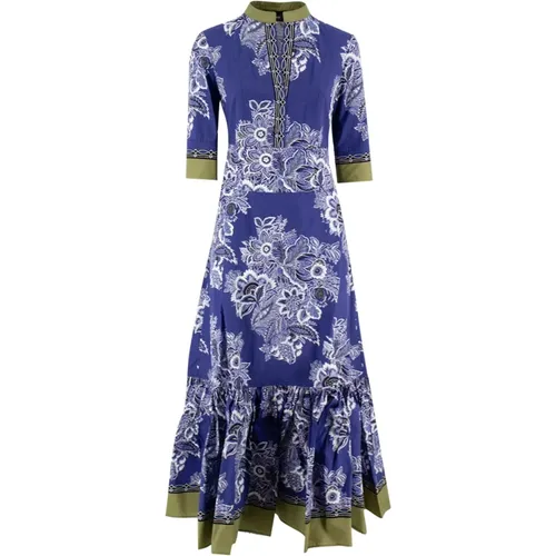 Women's Clothing Dress Print On Blue Base Ss24 , female, Sizes: M - ETRO - Modalova