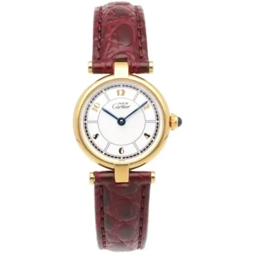 Pre-owned Watches, female, , Size: ONE SIZE Pre-owned Leather watches - Cartier Vintage - Modalova