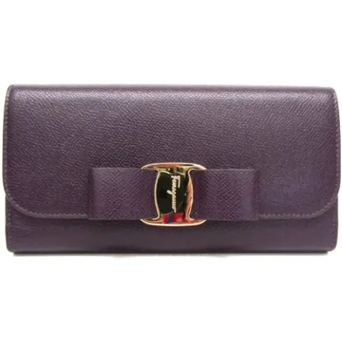 Pre-owned Wallets, female, , Size: ONE SIZE Pre-owned Leather wallets - Salvatore Ferragamo Pre-owned - Modalova