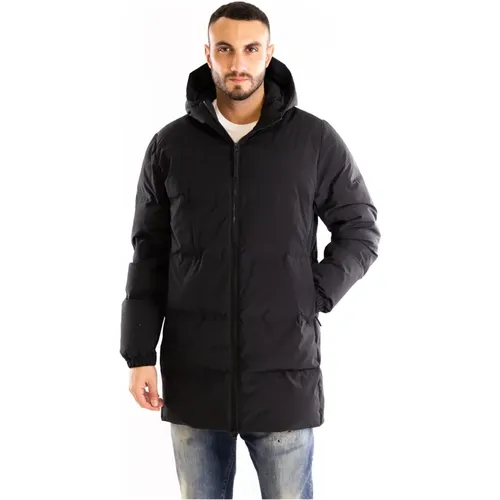 Parkas, male, , Size: XL Pm980Nero Long Quilted Down Coat - People of Shibuya - Modalova