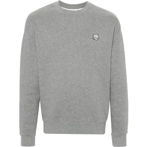 Maison Kitsune Sweaters Grey , male, Sizes: S - Maison Kitsuné - Modalova