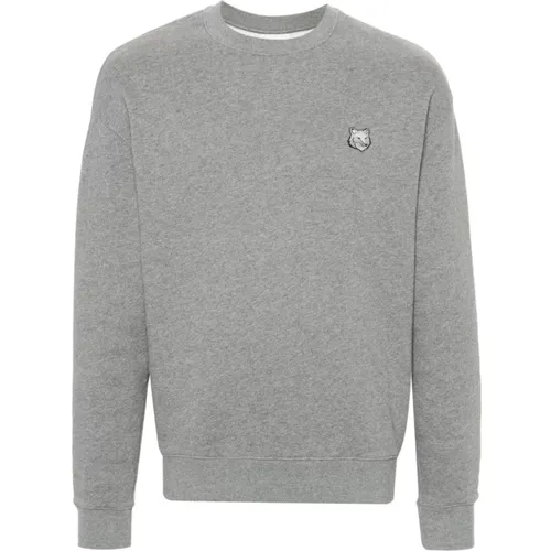 Maison Kitsune Sweaters Grey , male, Sizes: S, L - Maison Kitsuné - Modalova