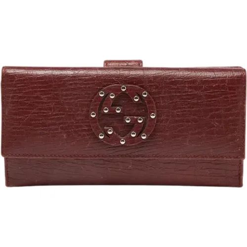 Pre-owned Wallets, female, , Size: ONE SIZE Pre-owned Leather wallets - Gucci Vintage - Modalova