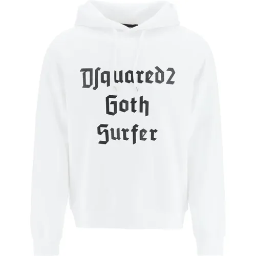 Bedruckter Slogan Hoodie , Herren, Größe: L - Dsquared2 - Modalova