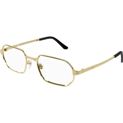 Klassische rechteckige Brille mit ikonischem Santos-Design - Cartier - Modalova