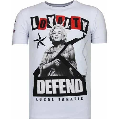 Loyalty Marilyn Rhinestone - Herren T-Shirt - 13-6222V - Local Fanatic - Modalova