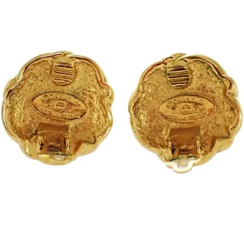 Pre-owned Jewellery, female, , Size: ONE SIZE Pre-owned Gold earrings - Chanel Vintage - Modalova