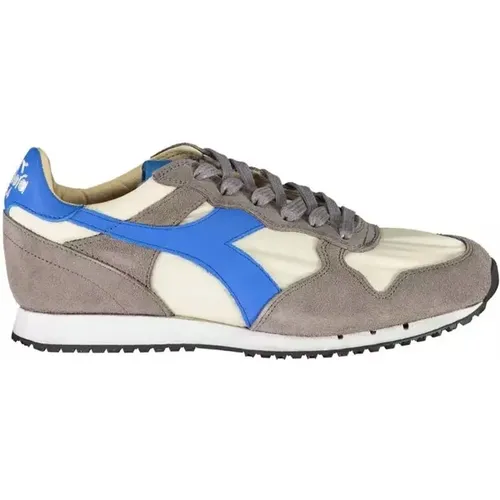 Graue Leder-Mix Stylische Sneakers , Damen, Größe: 36 1/2 EU - Diadora - Modalova