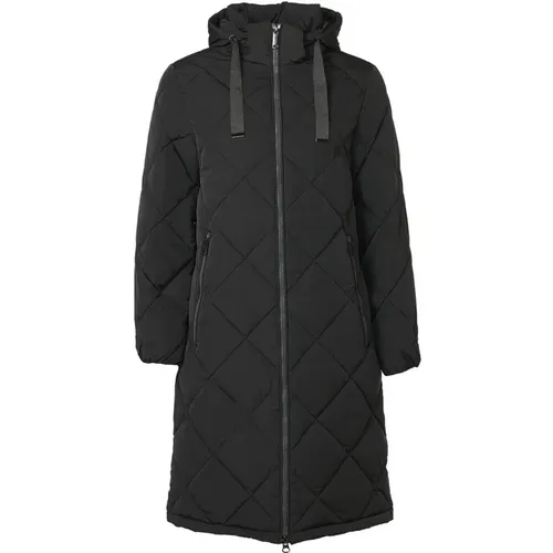 Quilted Black Jacket with Two-Way Zipper , female, Sizes: L, S, M, 5XL, 3XL, 4XL - Danwear - Modalova