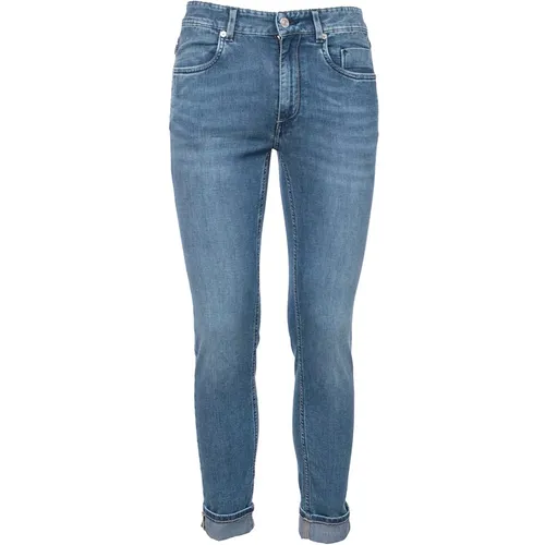 Slim-fit Jeans, male, , Size: W31 Slim Fit Cotton Jeans with 5 Pockets - Siviglia - Modalova