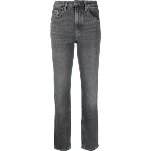 Grey Straight Jeans Women Adult , female, Sizes: W27 L32 - Tommy Hilfiger - Modalova