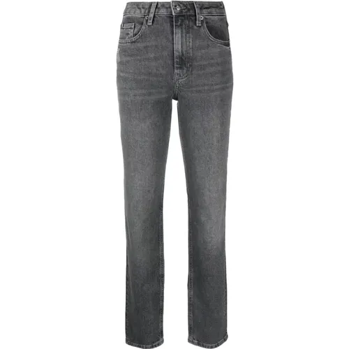 Grey Straight Jeans Women Adult , female, Sizes: W27 L32, W26 L32 - Tommy Hilfiger - Modalova