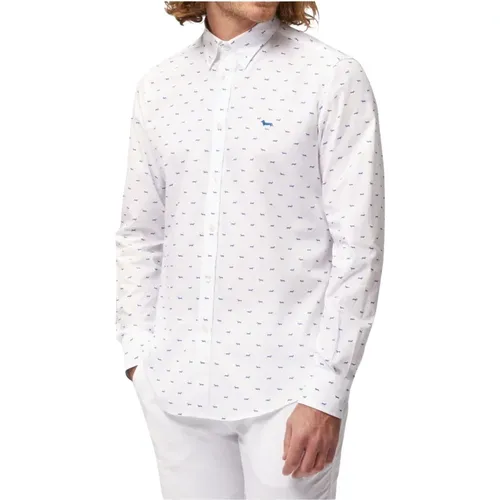 Men's Dachshund Print Shirt , male, Sizes: XL, L - Harmont & Blaine - Modalova