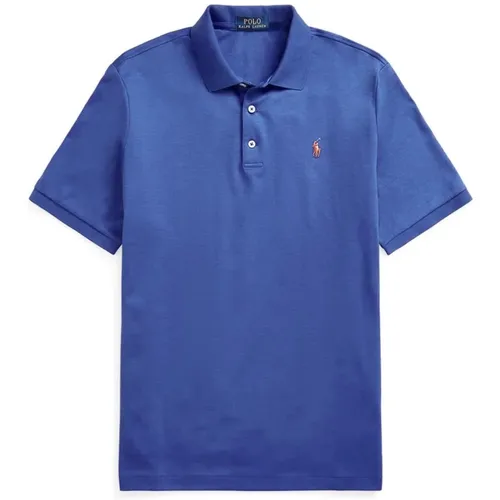 Bright Navy Cotton Polo Shirt , male, Sizes: S - Ralph Lauren - Modalova