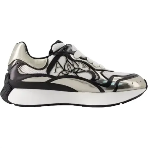 Leather sneakers , female, Sizes: 10 UK - alexander mcqueen - Modalova