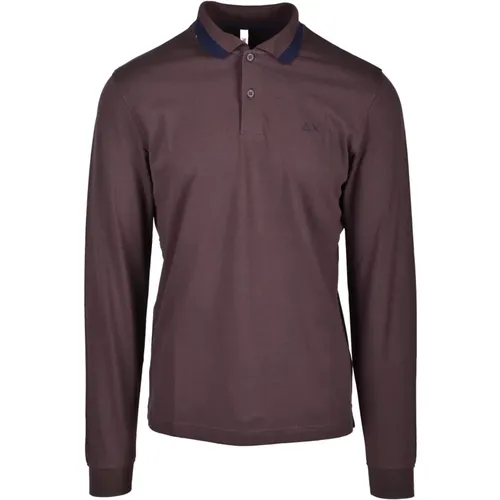 Polo-Shirt aus Baumwolle Elastan , Herren, Größe: L - Sun68 - Modalova