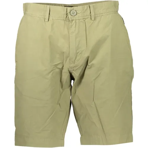 Grüne Bermuda-Shorts mit Kontrastdetails , Herren, Größe: W32 - Napapijri - Modalova