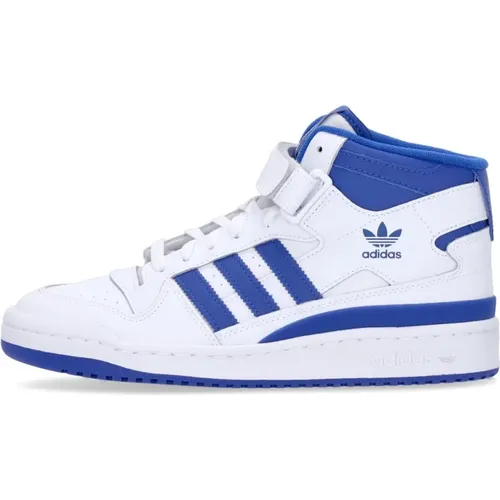 Sneakers, male, , Size: 8 1/3 US Forum Mid Basketball Shoe /Blue - Adidas - Modalova