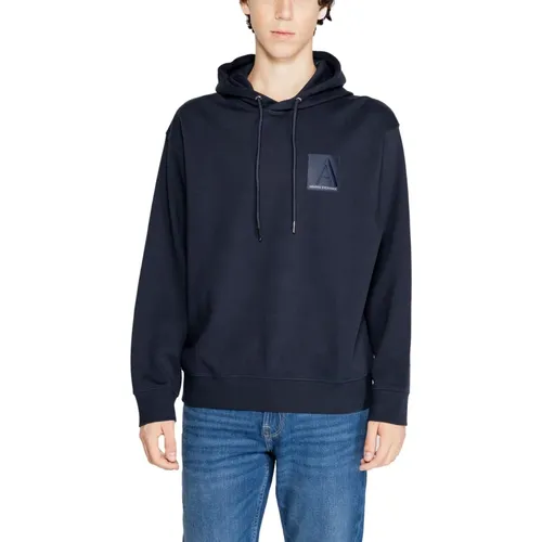 Blaue Logo Hoodie Pullover , Herren, Größe: XL - Emporio Armani - Modalova