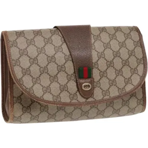 Pre-owned Clutches, female, , Size: ONE SIZE Pre-owned Leather clutches - Gucci Vintage - Modalova