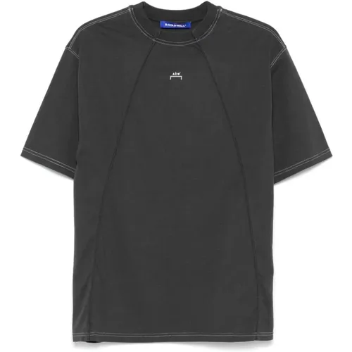 Schwarzes Jersey T-Shirt mit Logo-Print - A-COLD-WALL - Modalova