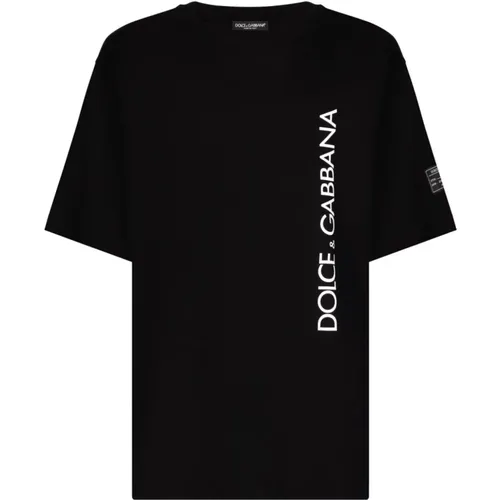 Schwarze T-Shirts und Polos von , Herren, Größe: M - Dolce & Gabbana - Modalova