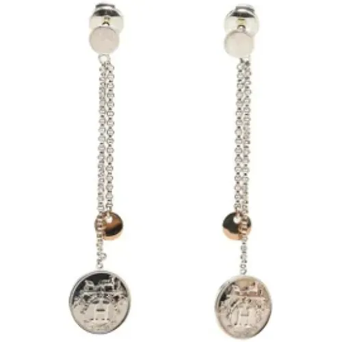 Pre-owned Jewellery, female, , Size: ONE SIZE Pre-owned Silver earrings - Hermès Vintage - Modalova