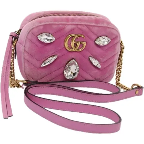 Pre-owned Cross Body Bags, female, , Size: ONE SIZE Pre-owned Velvet gucci-bags - Gucci Vintage - Modalova