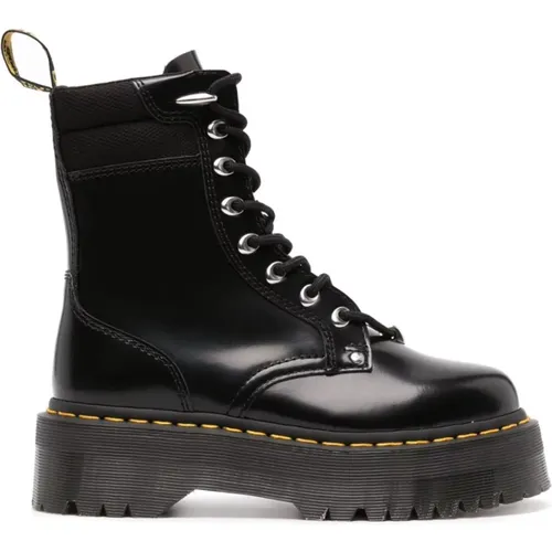 Schwarze Lederstiefeletten , Damen, Größe: 36 EU - Dr. Martens - Modalova