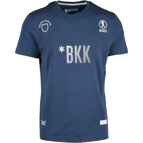 Blaues T-Shirt für Männer , Herren, Größe: S - Bikkembergs - Modalova