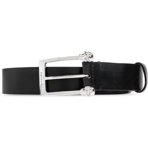 Belts, male, , Size: 95 CM Leather belt - alexander mcqueen - Modalova