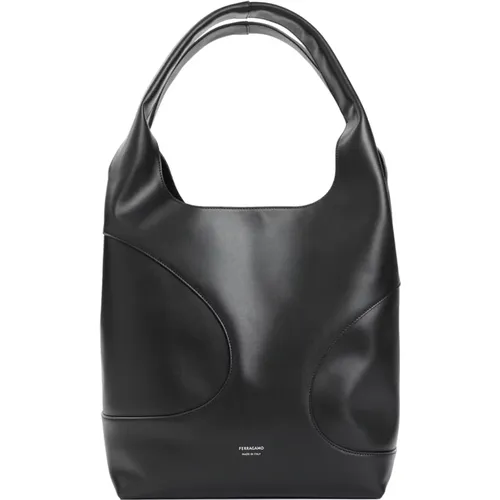 Leather Cut Out Shopping Bag , female, Sizes: ONE SIZE - Salvatore Ferragamo - Modalova