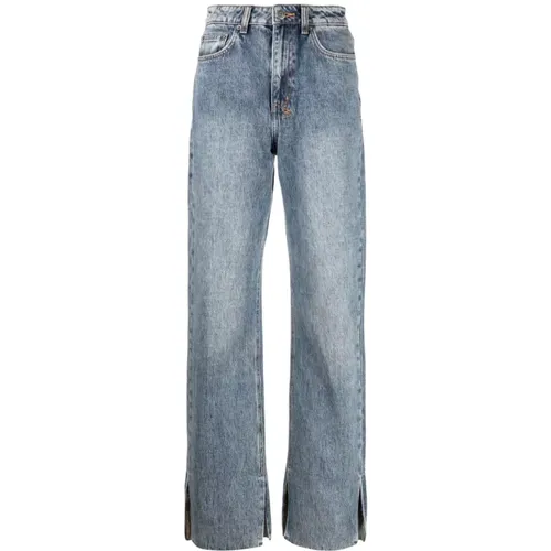 Blaue Straight Jeans mit gesplittetem Saum - Ksubi - Modalova