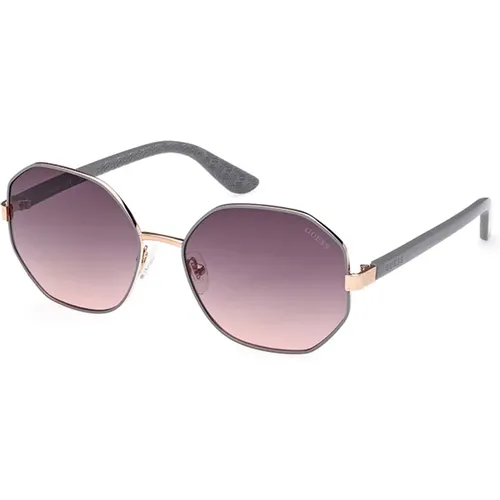 Stilvolle Sonnenbrille mit grauen Verlaufsgläsern , Damen, Größe: 58 MM - Guess - Modalova