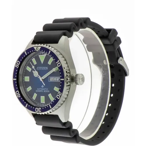 Taucheruhr mit automatischem Uhrwerk und blauem Zifferblatt , Herren, Größe: ONE Size - Citizen - Modalova