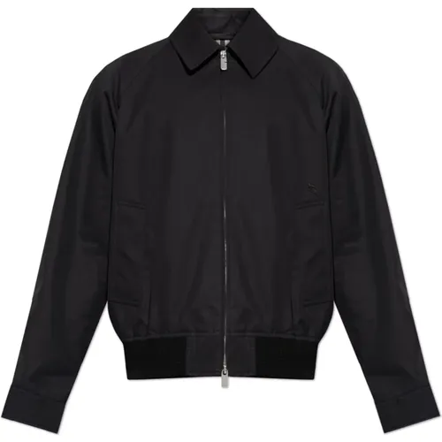 Light Jackets, male, , Size: M Harrington Gabardine Jacket - Burberry - Modalova