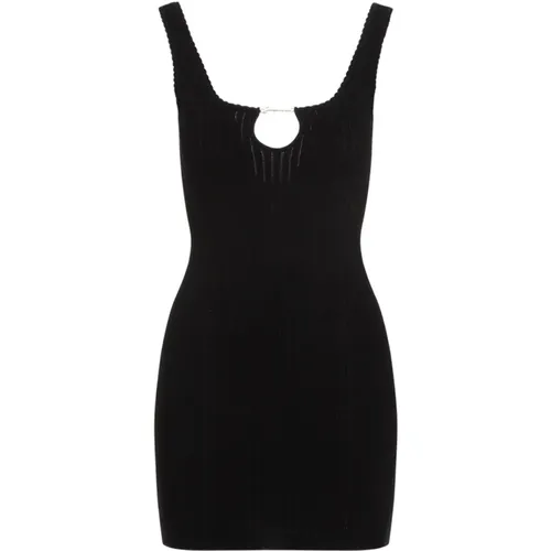 Rib Knit Dress with Scalloped Neckline , female, Sizes: 3XS, 2XS, S - Jacquemus - Modalova