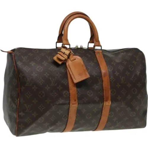 Pre-owned Weekend Bags, female, , Size: ONE SIZE Pre-owned Canvas travel-bags - Louis Vuitton Vintage - Modalova