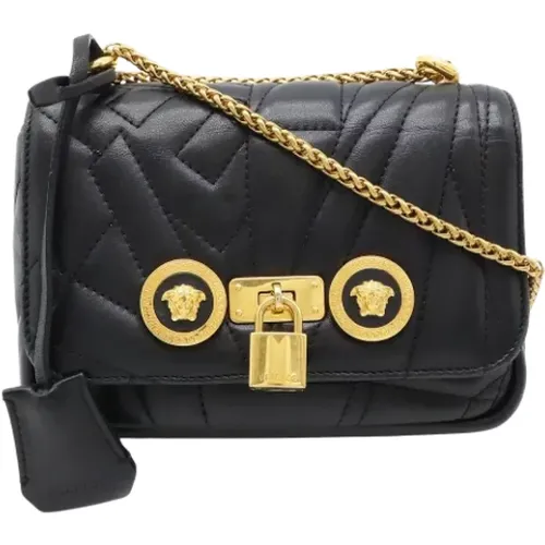 Pre-owned Cross Body Bags, female, , Size: ONE SIZE Pre-owned Leather shoulder-bags - Versace Pre-owned - Modalova