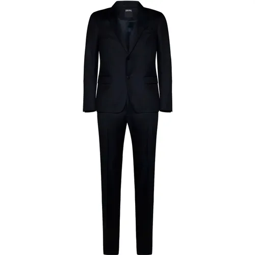 Single Breasted Suits, male, , Size: 2XL Dresses Regular Fit - Ermenegildo Zegna - Modalova